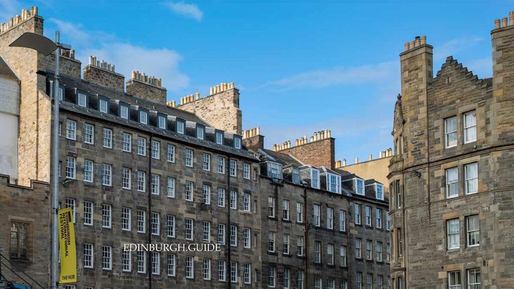 Edinburgh Old Town Houses Tall housing on the Royal Mile, Edinburgh Old Town