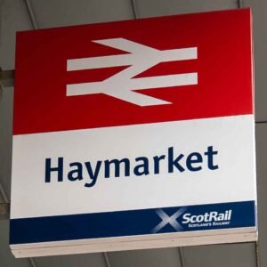 Haymarket Station sign